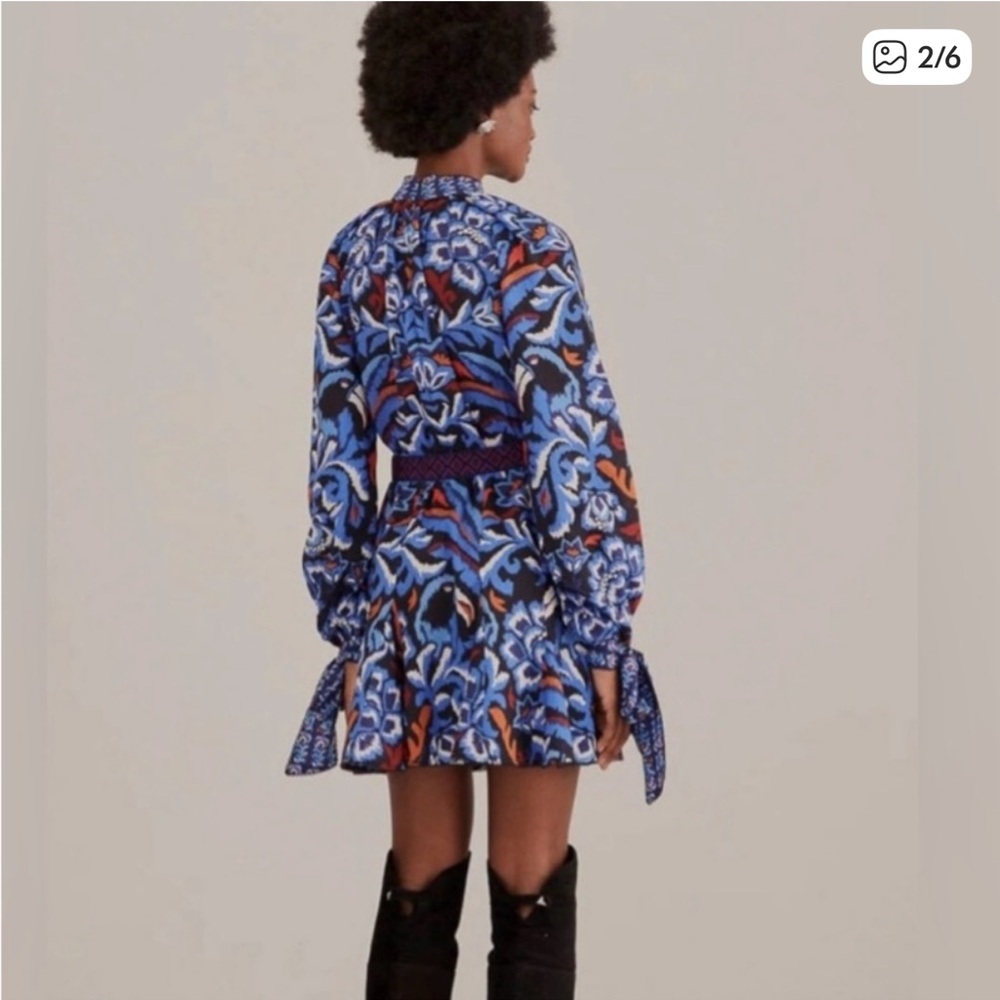 FARM Rio Blue and Red Patterned Mini Dress - Picture 2 of 7
